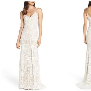 Lulu’s Lace maxi with train